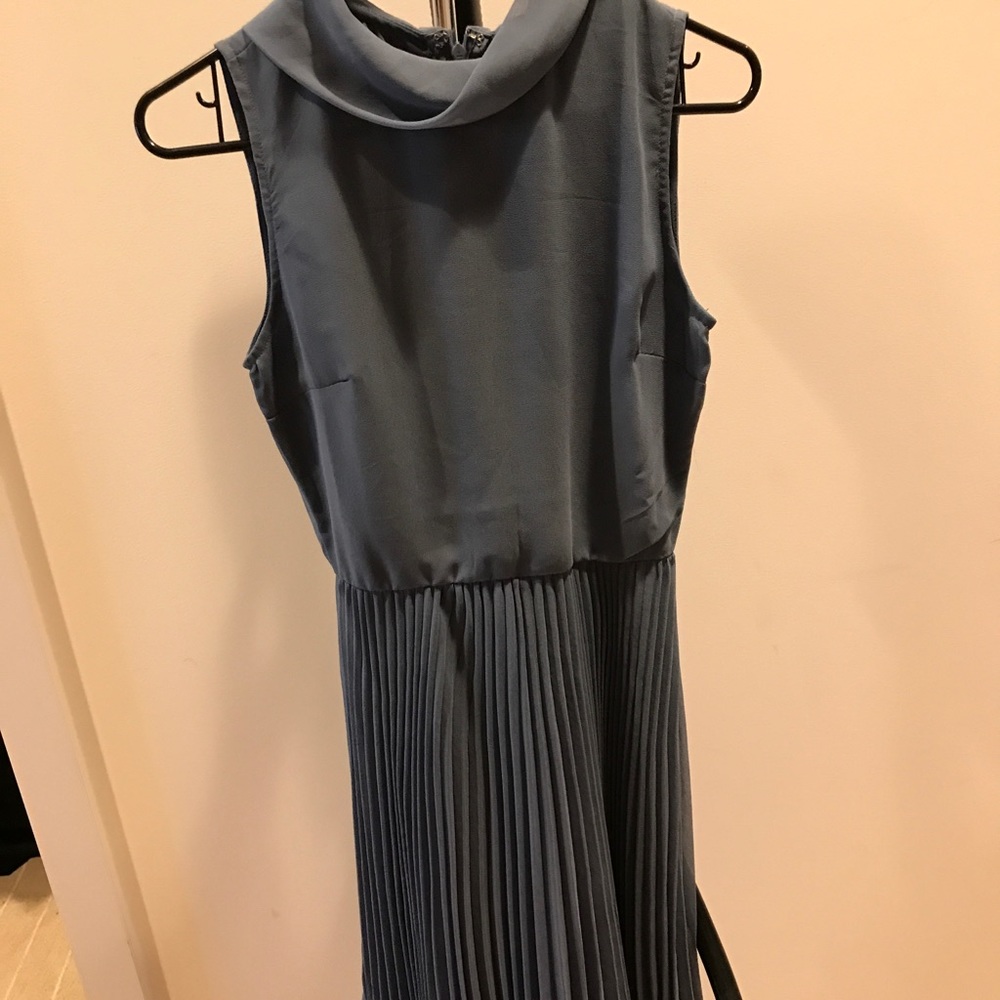 Blue pleated dress ASOS